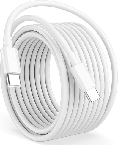 كابل Cabepow 15FT USB C إلى USB C، سلك USBC إلى USBC 60 وات، كابل شحن سريع طويل جدًا من النوع C إلى النوع C لهاتف iPhone 17 16 15 Pro Plus Pro Max، Galaxy S26/S25/S24، iPad Pro/Air، MacBook Pro/Air والمزيد in Kuwait