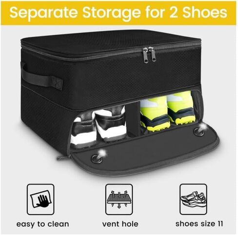Golf Trunk Organizer for Jeep Wagoneer 2022-2026, 2 Layer Storage with Shoe Compartment, Car Locker for Balls, Tees and Accessories in Saudi Arabia