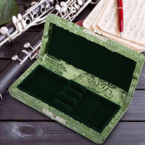 حافظة Oboe مع غطاء من القماش الحريري، صندوق تخزين حامل 3 قطع مع قفل لقصب المزمار، حقيبة سفر صغيرة الحجم مزخرفة بخشب القيقب in Kuwait