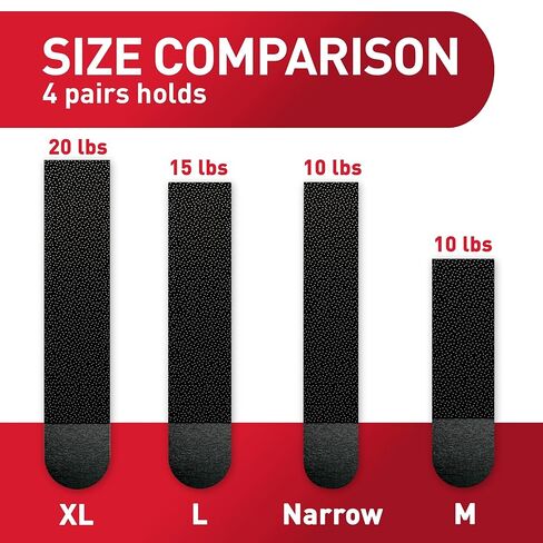 Command 20 lb XL 10 Pairs Heavyweight Picture Hanging Strips (20 Strips), Damage-Free Hangers for Picture Frames, No Tools Required, Ideal for Home Room Wall Decor, Black Adhesive (Pack of 2) in Kuwait