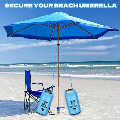 2 Pack 20L Sand Bag Anchors for Pool Floats Rafts Summer Large Canopy Sand Bags Beach Umbrella Sand Anchor for Small Boats Jetski Canoes Kayaks Tent Instant Canopies Dry Bags 2-in-1 Sand Anchor Bag in Kuwait