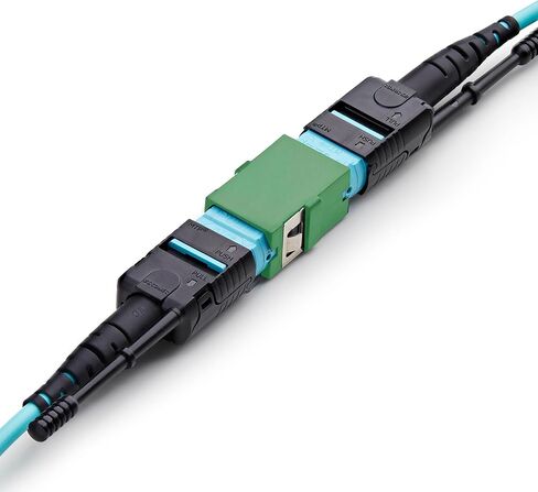 StarTech MPO/MTP Coupler, Single Mode Fiber Adapter, Key Up-Key Down, Fiber Optic MPO/MTP-APC Coupler for Patch Panels and Enclosures - Green in Kuwait