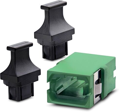 StarTech MPO/MTP Coupler, Single Mode Fiber Adapter, Key Up-Key Down, Fiber Optic MPO/MTP-APC Coupler for Patch Panels and Enclosures - Green in Kuwait