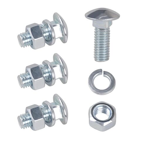 4PCS Chrome Bumper Bolts Kit Compatible with Ford 7/16-14 x 1-1/4" – 7/16" Carriage Bolts Capped Round Head Front Rear Bumper Bolts Kit with Hex Nuts & Lock Washers in Kuwait