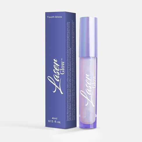 Tooth Gloss by LaserGlow, Cosmetic Teeth Top Coat for Instant Shine, Wet-Look Smile Enhancer, Non-Abrasive Tooth Polish for Photo-Ready Teeth, Travel Size 0.13 fl oz in Kuwait