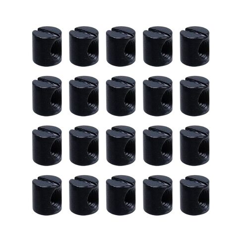 20 Pcs Metric Black M6 Barrel Nuts Cross Dowels Slotted Nuts Bed Crib Screws Hardware Replacement Kit Fitting for Cribs and Flat Furniture M6x10mmx11mm (Black) in Kuwait