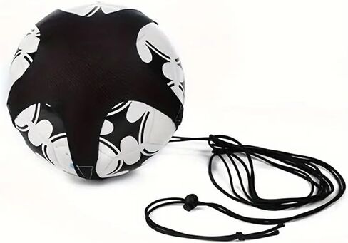 Adjustable Soccer Kick Trainer Waist Belt, 250cm Solo Ball Control Training Aid, Elastic Return Cord Practice Strap for Football Volleyball Skill Workout, Suitable for Kids Adults Beginners Black in Kuwait
