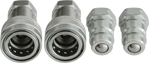 BDI Wear Part 1/2" Ag ISO 5675 قارنات توصيل هيدروليكية سريعة التوصيل للجرارات مع صمام كروي بأغطية غبار، قارنة توصيل سريعة هيدروليكية بنمط كروي رائد-مجموعتان in Kuwait