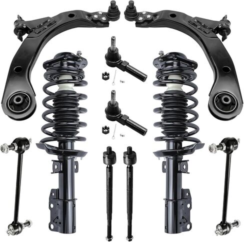 Detroit Axle - Front End 10pc Suspension Kit for Chevrolet Cobalt HHR Pontiac G5 Pursuit, 2 Lower Control Arms w/Ball Joints 4 Outer & Inner Tie Rod Ends 2 Sway Bar Links 2 Struts Replacement in Saudi Arabia