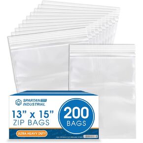 Spartan Industrial - أكياس بلاستيكية بسحاب مقاس 5 × 7 بوصة (6 مل، عدد 1000) - أكياس بسحاب شديدة التحمل للأجزاء والأدوات والتخزين - سحاب قفل قابل للإغلاق in Kuwait