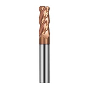 Size HRC55 Corner Radius Carbide End Mill 4F R Ballnose Tungsten Steel Milling Cutter Coated Surface Machining Metal(5PCS,8R0.5x8x60) in Kuwait