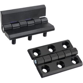Industrial Heavy-Duty Hinge with Black Zinc Alloy and Six Threaded Bolts 1Pcs(XG02-030-2) in Kuwait