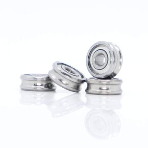 Roller Bearings 4PCS Outer Ring with U-Groove Bearing 3x8x3mm Wire Cable Pulley Bearing Walking Heavy Pulley Crane U Groove Wheel Bearings in Kuwait