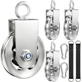 GardenNow Silent Gym Cable Pulley Wheel for Home DIY Gym Pulley System, Upgraded Heavy-Duty Bracket, 3.54 in/90 mm Gym Pulley for Maximum 660LBS Load, Compatible with LAT Pulldown& Cable Exercises in Kuwait