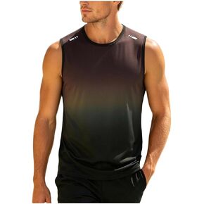 Men’s Sleeveless Athletic Tank Top for Gym Workout | Quick dry breathable training shirt for running, fitness, basketball, beach, layering and active sportswear in Kuwait