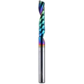 1pcs Solid Carbide CNC Spiral O Single Flute End Mill DLC Coating Tungsten Carbide End Mill 3.175/4/5/6mm Shank Aluminum CNC 3D Engraving Milling Cutter for Aluminum Wood Plastic(1F-D3.1-L22) in Kuwait