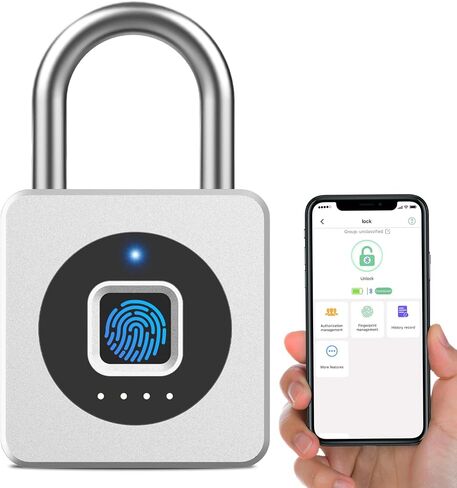 قفل خزانة الصالة الرياضية ببصمة الإصبع من eLinkSmart، قفل بيومتري بدون مفتاح، قفل لوحة مجموعة ذكية رقمية إلكترونية مقاومة للطقس لبوابة السياج الخارجية، خوذة تخزين سقيفة حمام السباحة (أسود، مع كابل) in Kuwait