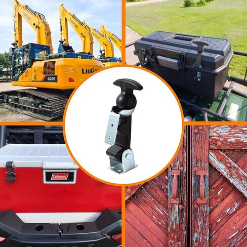 4 عبوات من المزالج المطاطية شديدة التحمل لصناديق بطاريات RV، وصناديق الأدوات، ومظلات الأدوات، وسقائف المرافق وبيوت الحيوانات الأليفة - مقاومة للصدمات، ومقاومة للتآكل وسهلة التركيب in Kuwait
