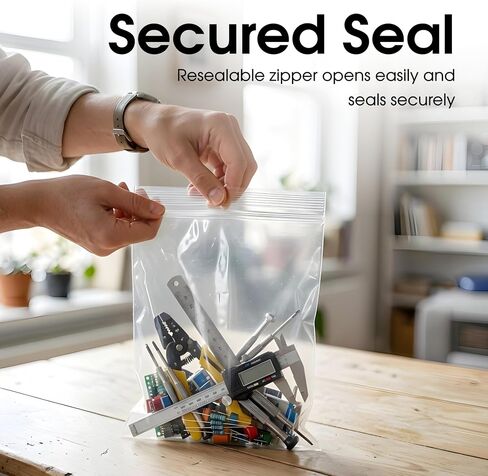 Spartan Industrial - 5" X 7" Plastic Zip Bags (6 Mil, 1000 Count) - Extra Heavy-Duty Zip Bags for Parts, Tools, Storage - Resealable Lock Seal Zipper in Kuwait