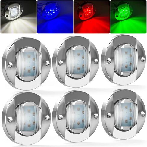 Led قارب ضوء سطوع مقاوم للماء أضواء بحرية للملاحة ضوء الكروم مطلي لقارب عائم كاياك المراكب الشراعية (الضوء الأخضر) in Kuwait