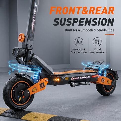 Dual Motor Electric Scooter for Adults, 2400W Power, Up to 37 MPH Top Speed & 48 Miles Range, 52V 20.8Ah Battery, Hydraulic Suspension, 10" Off-Road Tires, Foldable E Scooter with Dual Brakes in Kuwait