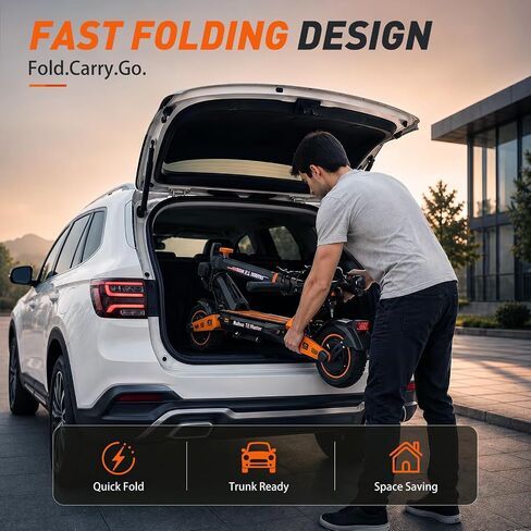 Dual Motor Electric Scooter for Adults, 2400W Power, Up to 37 MPH Top Speed & 48 Miles Range, 52V 20.8Ah Battery, Hydraulic Suspension, 10" Off-Road Tires, Foldable E Scooter with Dual Brakes in Kuwait