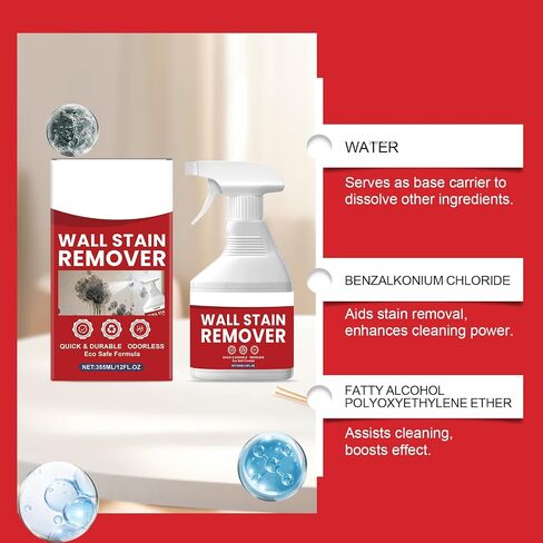 355ml Wall Stain Remover Spray, Helps Remove Stubborn Stains, No Scrubbing Needed for Walls & Tiles in Kuwait