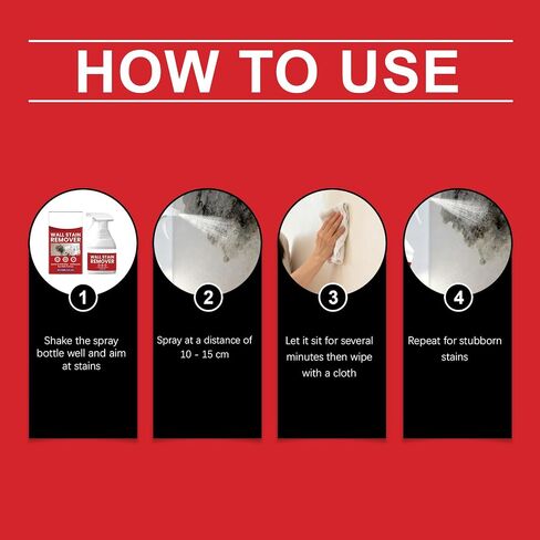 355ml Wall Stain Remover Spray, Helps Remove Stubborn Stains, No Scrubbing Needed for Walls & Tiles in Kuwait