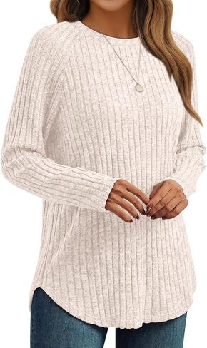 AUTOMET Womens Long Sleeve Shirts Fall Fashion Tops 2025 Crewneck Dressy Sweaters Tunic Work Clothes Casual Outfits in Saudi Arabia