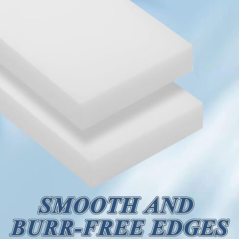 4 Pcs HDPE Plastic Block 1" x 3" x 12" HDPE Sheet Polyethylene Sheet Board Rectangular Solid Tapping Block for Machining, Home Floor Improvement, DIY Projects (White) in Kuwait