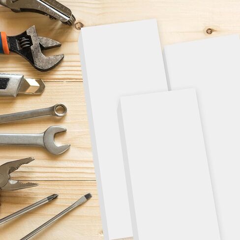 4 Pcs HDPE Plastic Block 1" x 3" x 12" HDPE Sheet Polyethylene Sheet Board Rectangular Solid Tapping Block for Machining, Home Floor Improvement, DIY Projects (White) in Kuwait