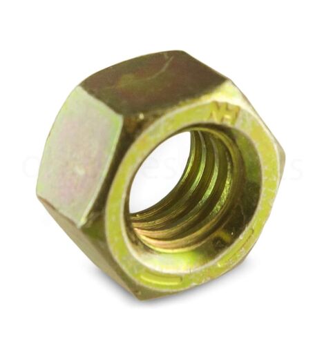 M10-1.50 Coarse Metric HEX Nuts Class 10 DIN 934 Yellow Zinc Cr+6 (Pack of 40) in Kuwait