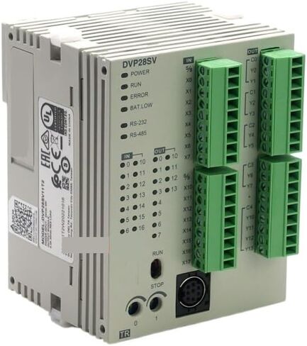 1 قطعة DVP28SV11R2 DVP28SV11T2 DVP28SV11S2 PLC 16DI 12DO الترانزستور التتابع 24VDC وحدة وحدة تحكم منطقية قابلة للبرمجة (DVP28SV11S2) in Kuwait