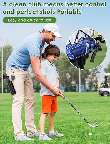 Oasser Golf Club Cleaner Golf Club Brush with Retractable Clip and Squeeze Water Bottle 10.5 Inches Holds 5 Oz of Water, Golf Accessories for Men Women Essentials Golf Gifts for Men Red & Black in Kuwait