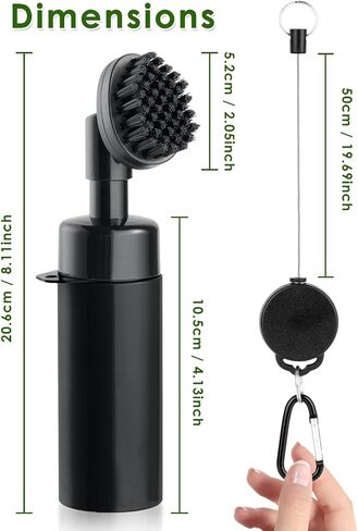 Oasser Golf Club Cleaner Golf Club Brush with Retractable Clip and Squeeze Water Bottle 10.5 Inches Holds 5 Oz of Water, Golf Accessories for Men Women Essentials Golf Gifts for Men Red & Black in Kuwait