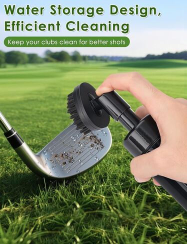 Oasser Golf Club Cleaner Golf Club Brush with Retractable Clip and Squeeze Water Bottle 10.5 Inches Holds 5 Oz of Water, Golf Accessories for Men Women Essentials Golf Gifts for Men Red & Black in Kuwait