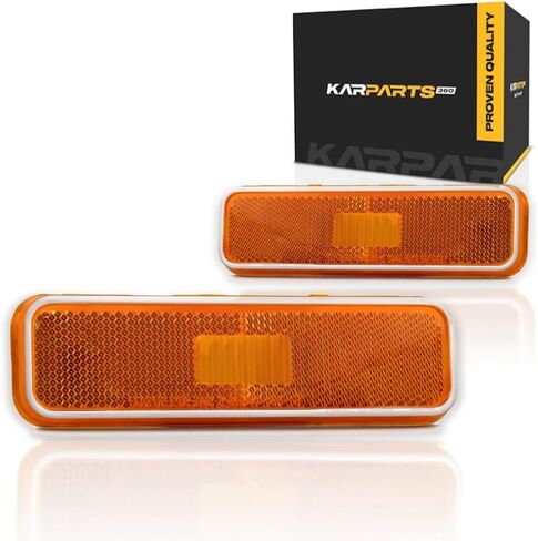Karparts360 لعام 1984-1989 Dodge D100 Front Side Marker Lights Assembly Unit Driver and Side Passenger | زوج | CH2550101 CH2550101 | 3587436 3587436 in Kuwait