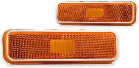 Karparts360 لعام 1984-1989 Dodge D100 Front Side Marker Lights Assembly Unit Driver and Side Passenger | زوج | CH2550101 CH2550101 | 3587436 3587436 in Kuwait