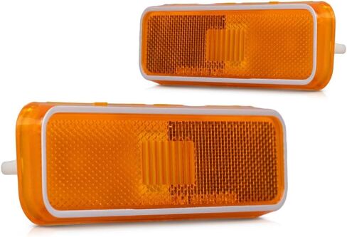 Karparts360 لعام 1984-1989 Dodge D100 Front Side Marker Lights Assembly Unit Driver and Side Passenger | زوج | CH2550101 CH2550101 | 3587436 3587436 in Kuwait