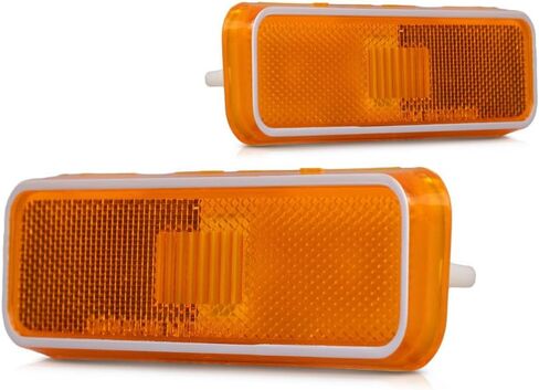 Karparts360 لعام 1984-1989 Dodge D100 Front Side Marker Lights Assembly Unit Driver and Side Passenger | زوج | CH2550101 CH2550101 | 3587436 3587436 in Kuwait