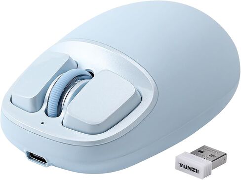 YUNZII C1 ماوس لاسلكي ثلاثي الوضع 4800 نقطة في البوصة بصري (وردي) | 6 مستويات DPI، تتبع بصري، بطارية 500 مللي أمبير في الساعة، 2.4G/USB-C/BT، ماوس مخصصة لأجهزة الكمبيوتر المحمول والكمبيوتر وأجهزة iPad وMacBook in Saudi Arabia