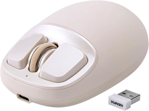 YUNZII C1 ماوس لاسلكي ثلاثي الوضع 4800 نقطة في البوصة بصري (وردي) | 6 مستويات DPI، تتبع بصري، بطارية 500 مللي أمبير في الساعة، 2.4G/USB-C/BT، ماوس مخصصة لأجهزة الكمبيوتر المحمول والكمبيوتر وأجهزة iPad وMacBook in Saudi Arabia
