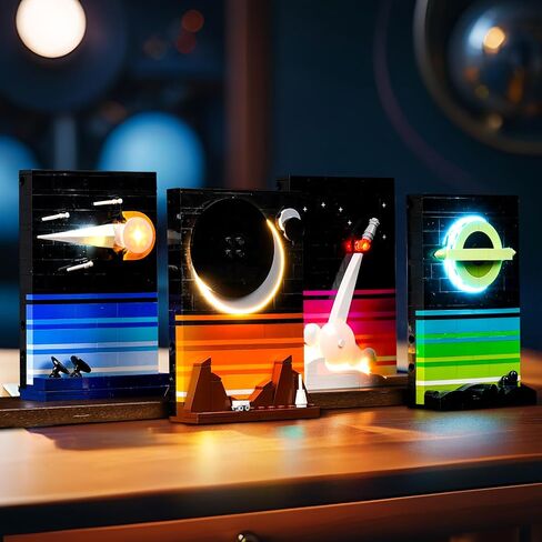 مجموعة إضاءة LED VONADO لحكايات Lego من عصر الفضاء، إضاءة التحكم عن بعد متوافقة مع مجموعة بناء Lego Space Age 21340 (بدون نموذج Lego)، أضواء ديكور Space Legos 21340 (أضواء فقط) in Kuwait