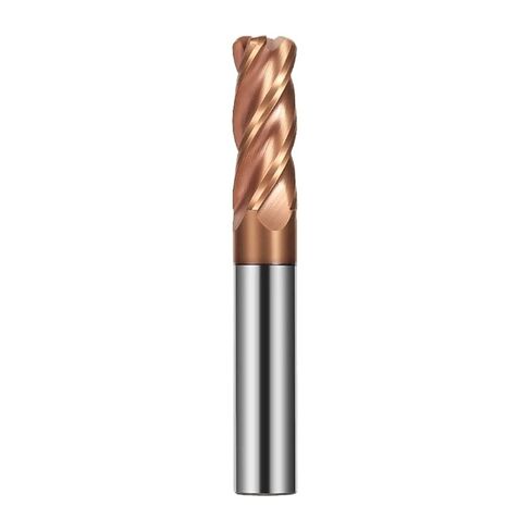 Size HRC55 Corner Radius Carbide End Mill 4F R Ballnose Tungsten Steel Milling Cutter Coated Surface Machining Metal(5PCS,8R0.5x8x60) in Kuwait
