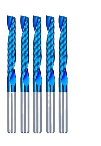 نهاية المطاحن 10 قطع 2 × 8 مم 3.175 عرقوب مفرد فلوت لولبي لقم التوجيه لقطع الخشب/البلاستيك 1 قاطعة الطحن الناي (10 قطع غير مطلية، 3.175 × 1 × 3) in Kuwait