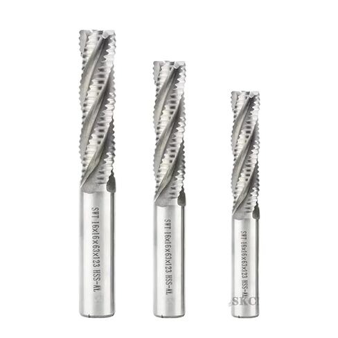 2pcs Rough End Mill HSS Cutters Carbide Milling Cutter Router Bits End Mill 4 Flute 5mm to 45mm Saw Blade Metal Machining Inch(8x8x38x82) in Kuwait
