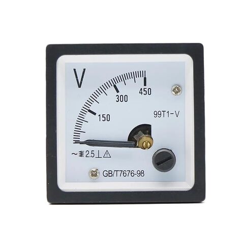 1pc 99T1-V Pointer Type AC Voltmeter 50V 100V 150V 250V 300V 450V 500V Range Analog Voltmeter Gauge Panel 48x48mm(50V) in Kuwait