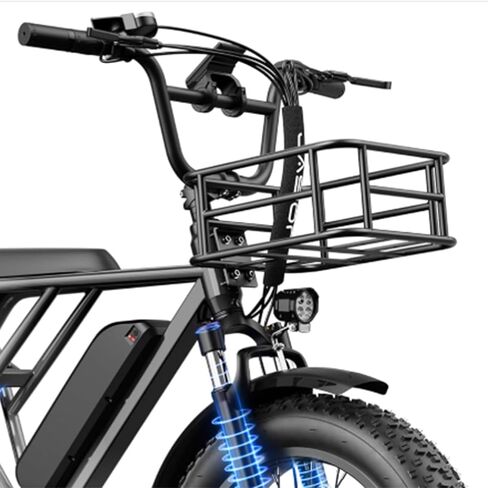 سلة Jasion E Bike الأمامية، سلة Ebike معدنية شديدة التحمل للتسوق والتخييم وركوب الخيل في الهواء الطلق والتنقل in Kuwait