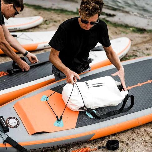 TOBWOLF 4PCS Stainless Steel Paddle Board D-Ring Kit with 12Ft Bungee Cord | PVC Patches for Inflatable SUP, Kayak & Inflatable Boat Storage, Easy Installation, Glue Not Included, Mint Green in Kuwait