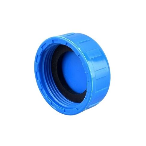 قطعتان من موصل نهاية الأنبوب PVC مع حشوات - غطاء خيط أنثى متين لقابس مياه 20-63 مم | الأزرق، 50 ملم in Kuwait